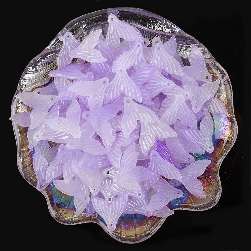 50 gab. Nāriņas astes formas krelles akrila caurums brīvas krelles DIY rotaslietām kaklarotas kulonu aksesuārs R0129