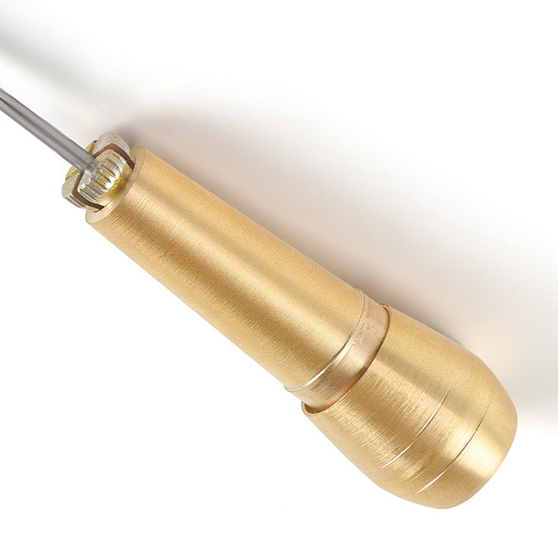 DIY Δερμάτινο σετ ραπτικής Δερμάτινη βελόνα ραπτικής βελόνας με χάλκινη λαβή Σετ δερμάτινο καμβά παπουτσιών Εργαλείο επισκευής με νάιλον κλωστή