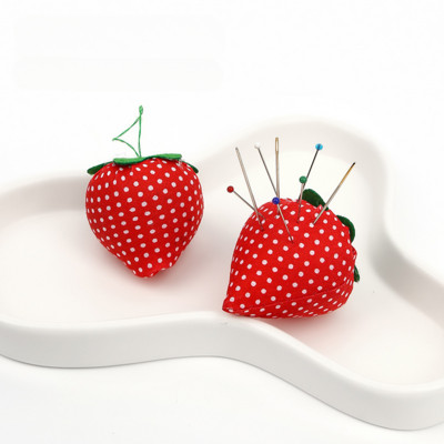 1pcs Red Strawberry Shaped Needle Pin Cushion Pillow Holder DIY Handcraft Tool for Cross Stitch Sewing Home Sewing Kit Tool