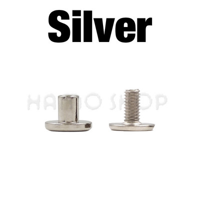 10 rinkinių, metalinių tvirtų varžtų vinių kniedės, dvigubos išlenktos galvos diržo juostos, kniedės, knygų varžtai, skirti bagažui, odiniams rankdarbiams, drabužiams / krepšiui / batams