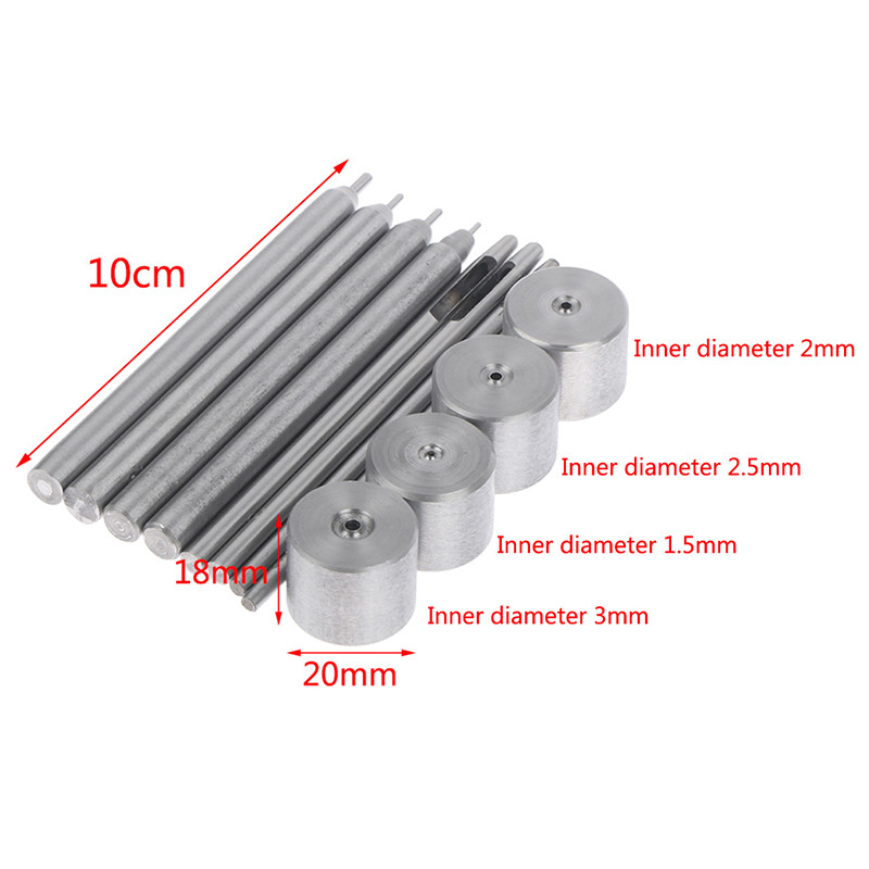 3 ks/lot mini očká, inštalačné nástroje na dierovanie pre otvory s priemerom 1,5 mm, 2 mm, 2,5 mm, oblečenie pre bábiky, diely pre domácich majstrov, príslušenstvo.