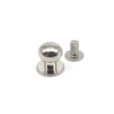 10 vnt. kieto žalvario vario apvalios rutulinės galvutės odinis krepšys piniginės piniginės diržo dirželis Čikagos prisukamas atgal.