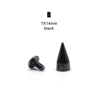 10 komplekti Metallkaunistusega Punk Bullet Warhead Spike koonus Kruvi tagasi Neet Stud punkt Nael Nahast krae kott Vöö jope Kingade remont