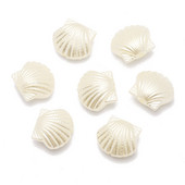 50gab 11x13mm bēša akrila pērļu krelles apvalka formas apģērba krelles rotaslietu izgatavošanai amatniecība šūšana rokdarbu piederumi