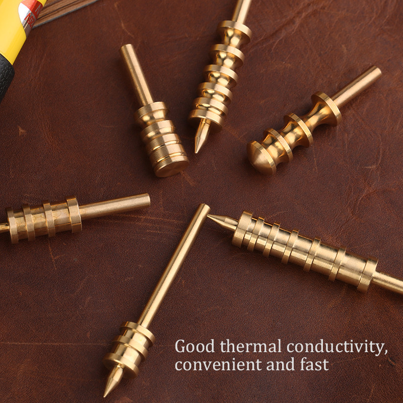 KRABALLi nahapõletaja terava või lameda otsaga metallist nahast servade käsitöötööriistad naha lihvimistööriistade servapõleti jaoks