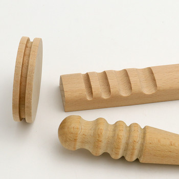 Шлифовъчна пръчка от букова дървесина Кръгла полираща кожена лента за ръбове Полиращ ръчен инструмент Плосък прът Направи си сам Занаят за обработка на кожа
