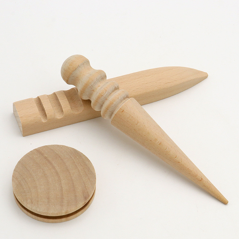 Buko medienos šlifavimo lazdelė, apvali poliruojanti odos briaunų juosta poliravimo rankinė priemonė, plokščia juosta, pasidaryk pats, odos apdirbimas