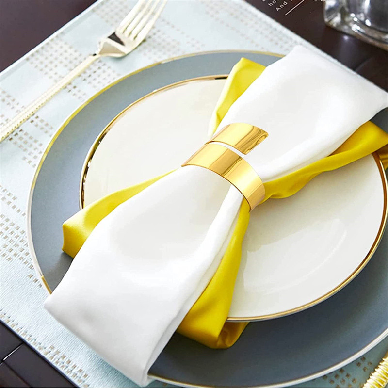 1/6gab sakausējuma metāla salvešu gredzens kāzu galda dekorēšanai salvešu turētājs Servilletero kāzu dvieļu gredzeni vakariņu galda dekorēšanai