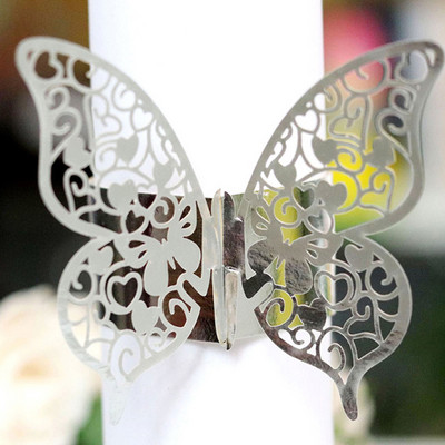 50 gab. Salvešu gredzeni Kāzu dzimšanas dienas Ziemassvētku vakariņas Mājas galda noformējums Salvešu gredzenu turētāji Ballīšu piederumi