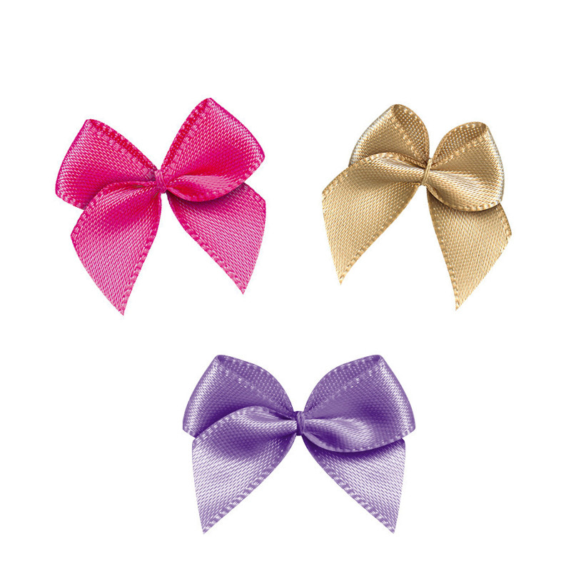 50Gb Rokas Satīna Lentes Loki DIY Amatniecības piederumi Kāzu ballītes Dekors Dāvanu Iepakojums Bowknots Šūšana Galvassegas Aksesuāri Aplikācijas