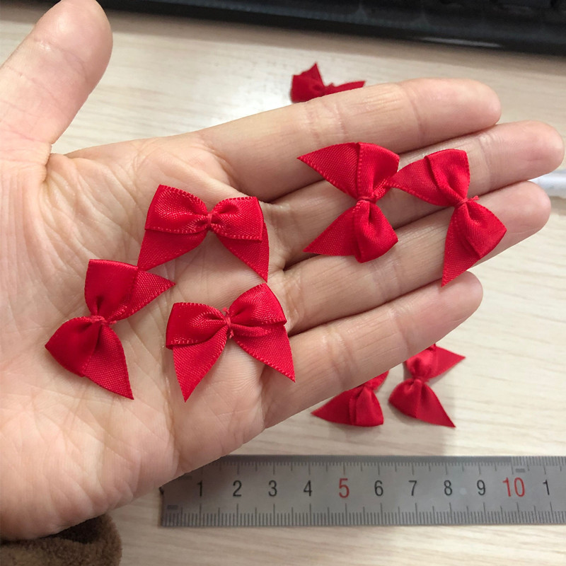 50Gb Rokas Satīna Lentes Loki DIY Amatniecības piederumi Kāzu ballītes Dekors Dāvanu Iepakojums Bowknots Šūšana Galvassegas Aksesuāri Aplikācijas