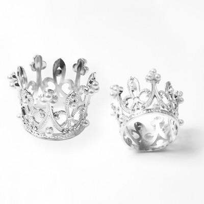 1 τμχ Χρυσό Ασημί Μεταλλικό Στέμμα Δαχτυλίδια χαρτοπετσέτας Πόρπη Χριστουγεννιάτικη θήκη για Διακόσμηση τραπεζιού γάμου ξενοδοχείου