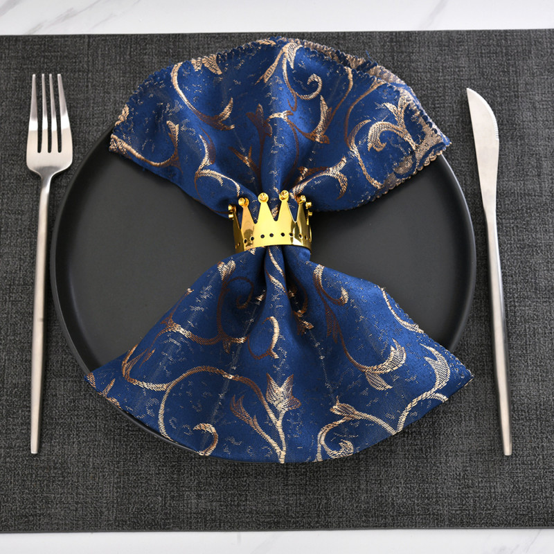 1 τμχ Χρυσό Ασημί Μεταλλικό Στέμμα Δαχτυλίδια χαρτοπετσέτας Πόρπη Χριστουγεννιάτικη θήκη για Διακόσμηση τραπεζιού γάμου ξενοδοχείου