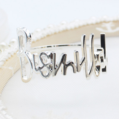 1/6 τεμ. Αλουμίνιο Δαχτυλίδια χαρτοπετσέτας Letter Prayer 42mm Alloy Blessing Bismillah Θήκη χαρτοπετσέτας για πετσέτες γάμου Διακόσμηση τραπεζιού