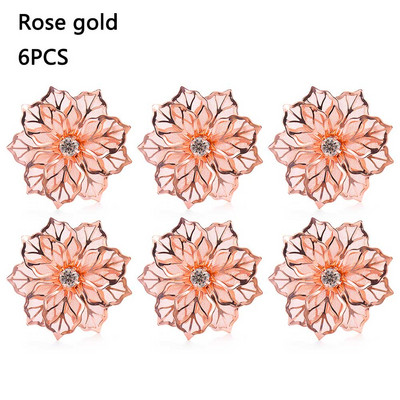 1/6 TK kirjad Salvrätikurõngad Õõnes kristallist lillega salvrätik Pandlaga Restoran Hotelli käterätikuhoidja Lauakaunistus Köögividinad