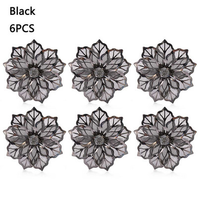 1/6 TK kirjad Salvrätikurõngad Õõnes kristallist lillega salvrätik Pandlaga Restoran Hotelli käterätikuhoidja Lauakaunistus Köögividinad