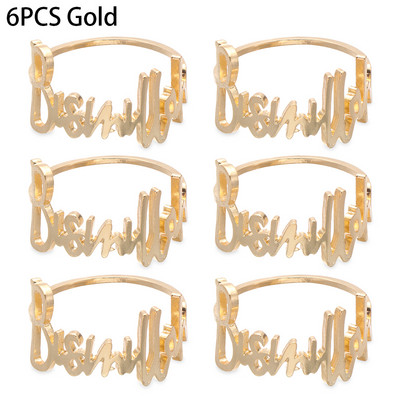 1/6 TK kirjad Salvrätikurõngad Õõnes kristallist lillega salvrätik Pandlaga Restoran Hotelli käterätikuhoidja Lauakaunistus Köögividinad