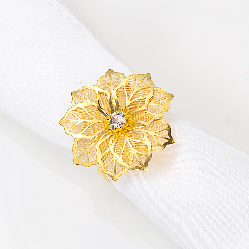 1/6 TK kirjad Salvrätikurõngad Õõnes kristallist lillega salvrätik Pandlaga Restoran Hotelli käterätikuhoidja Lauakaunistus Köögividinad