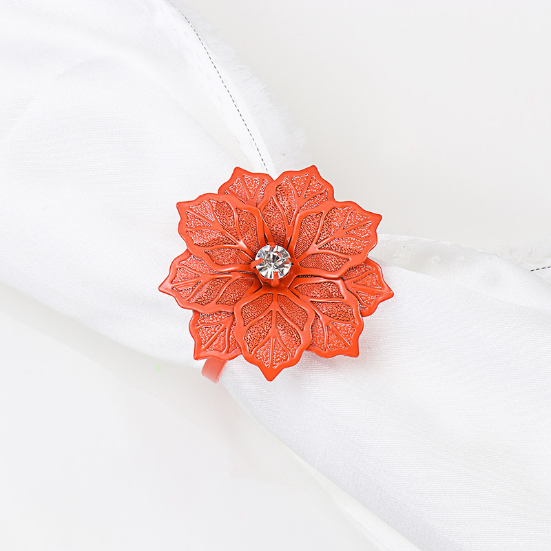 1/6 TK kirjad Salvrätikurõngad Õõnes kristallist lillega salvrätik Pandlaga Restoran Hotelli käterätikuhoidja Lauakaunistus Köögividinad