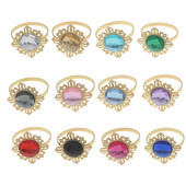 24gab Zelta salvešu gredzeni kāzām virtuves galdam, akrila salvetes turētājs vakariņu iekārtai, strasu dekorēšanai.