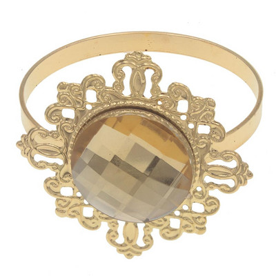 24gab Zelta salvešu gredzeni kāzām virtuves galdam, akrila salvetes turētājs vakariņu iekārtai, strasu dekorēšanai.