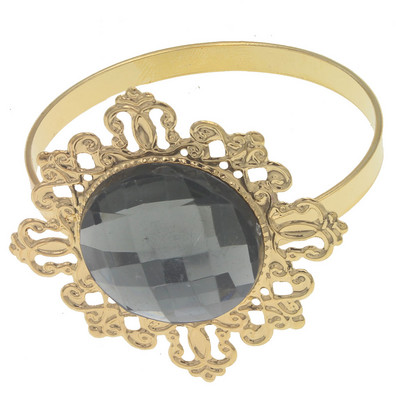 24gab Zelta salvešu gredzeni kāzām virtuves galdam, akrila salvetes turētājs vakariņu iekārtai, strasu dekorēšanai.