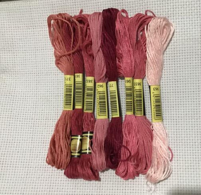 8vnt./rinkinys Panašūs DMC siūlai kryžminio dygsnio siūlas medvilnė 8 metrai siuvinėjimas siūlas siūlas siuvimo sruogos amatų mezgimas 5