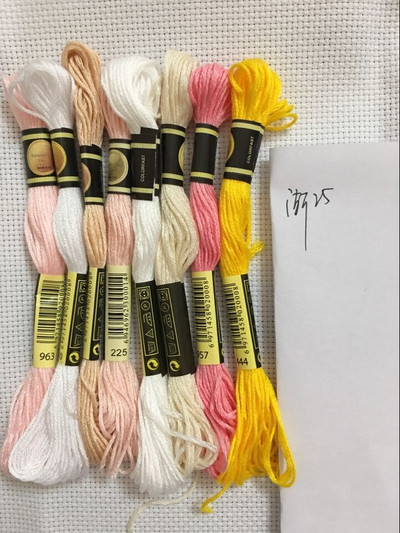 8vnt./rinkinys Panašūs DMC siūlai kryžminio dygsnio siūlas medvilnė 8 metrai siuvinėjimas siūlas siūlas siuvimo sruogos amatų mezgimas 5