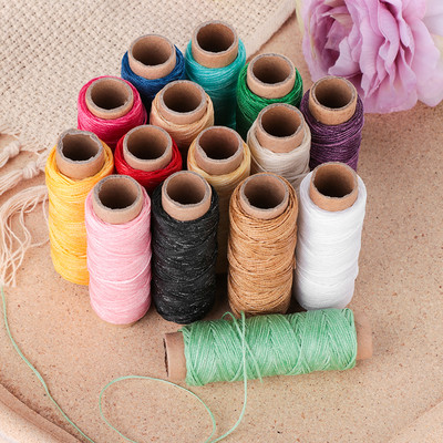 30m/Roll 1mm Durable Waxed Thread Cotton Cord String Strap Hand Stitching Thread for Leather Material Accessories Handcraft Tool
