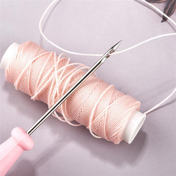 0,65 мм кожен восъчен шнур за конец за инструмент за ръкоделие Направи си сам Конец за ръчно зашиване 25 метра кръгла восъчна шевна линия 32 цвята