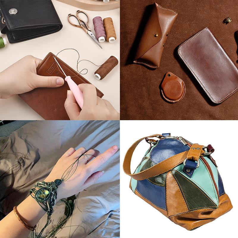 0,65 mm odinis vaškuotas siūlas, skirtas „pasidaryk pats“ rankdarbių įrankiui, 25 metrų apvali vaškuota siuvimo linija, 32 spalvų