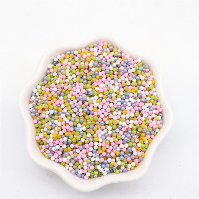 50g/παρτίδα 2mm Bitty στρογγυλές γυάλινες χάντρες για τέχνη νυχιών Πολύχρωμες γυάλινες χάντρες χωρίς τρύπες για κρεμαστά αξεσουάρ κολιέ Diy
