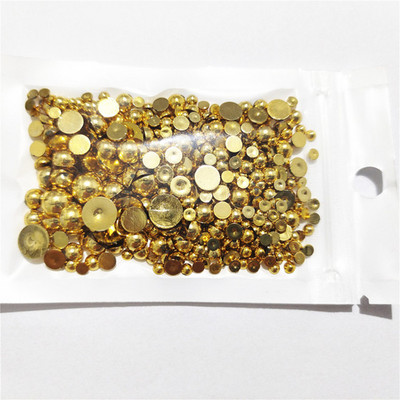 Bezmaksas piegāde 3 mm–8 mm 10 g jaukta izmēra ABS pērļu imitācijas pusapaļa plakana pērļu līme uz pērlītēm, nagu mākslas darbi, amatniecības izstrādājumi.