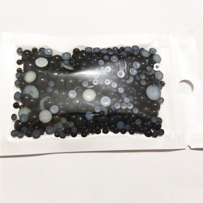 Bezmaksas piegāde 3 mm–8 mm 10 g jaukta izmēra ABS pērļu imitācijas pusapaļa plakana pērļu līme uz pērlītēm, nagu mākslas darbi, amatniecības izstrādājumi.