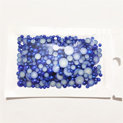 Bezmaksas piegāde 3 mm–8 mm 10 g jaukta izmēra ABS pērļu imitācijas pusapaļa plakana pērļu līme uz pērlītēm, nagu mākslas darbi, amatniecības izstrādājumi.
