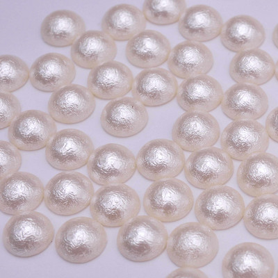 Sajauc 3 mm–12 mm balts/ziloņkaula ABS imitācijas pusapaļas pērļu krelles, vaļīgas krelles nagu mākslai DIY amatniecības albuma dekorēšanai