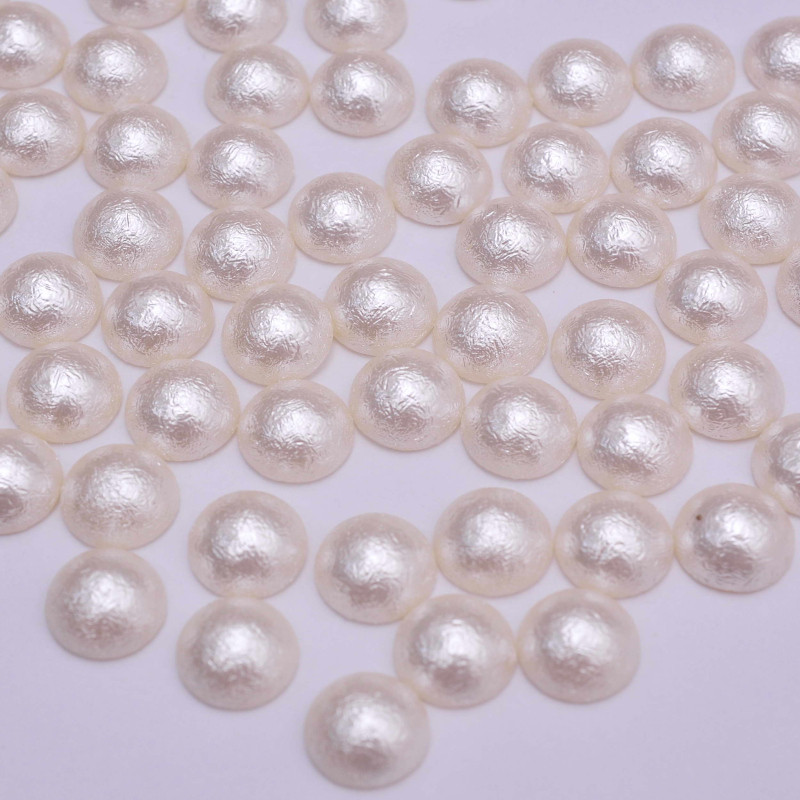 Sajauc 3 mm–12 mm balts/ziloņkaula ABS imitācijas pusapaļas pērļu krelles, vaļīgas krelles nagu mākslai DIY amatniecības albuma dekorēšanai