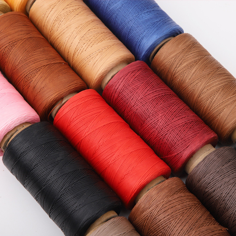 4gab krāsa/komplekts 0,8mm vaskots vītne ādas amatniecībai DIY vaksēta aukla roku izšūšanas diegs plakana vaskota 40 krāsu šūšanas līnija