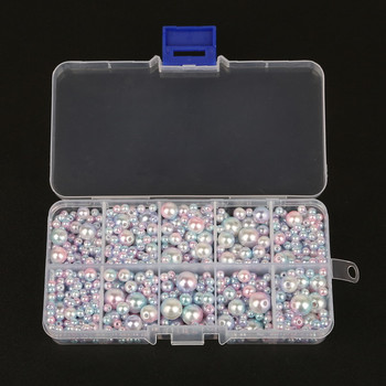 350 τμχ 4-10 χιλιοστά απομίμηση ABS Pearl Beads Rainbow Μικτού μεγέθους Στρογγυλές Χαλαρές Χάντρες για Αξεσουάρ ενδυμάτων DIY Craft, δεν περιλαμβάνουν κουτιά