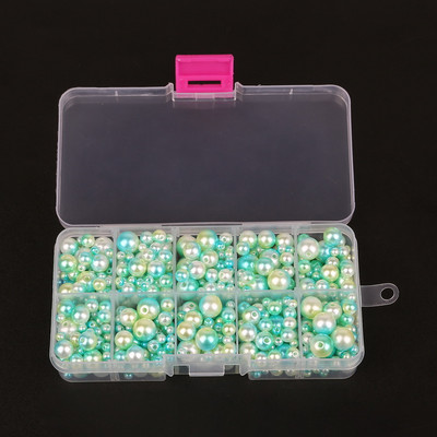 350 τμχ 4-10 χιλιοστά απομίμηση ABS Pearl Beads Rainbow Μικτού μεγέθους Στρογγυλές Χαλαρές Χάντρες για Αξεσουάρ ενδυμάτων DIY Craft, δεν περιλαμβάνουν κουτιά