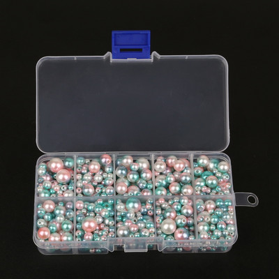 350 τμχ 4-10 χιλιοστά απομίμηση ABS Pearl Beads Rainbow Μικτού μεγέθους Στρογγυλές Χαλαρές Χάντρες για Αξεσουάρ ενδυμάτων DIY Craft, δεν περιλαμβάνουν κουτιά