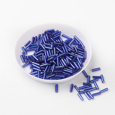 200 τεμ/τσάντα Seedbead Tube 2*6mm Ασημένιος πυρήνας Τσέχικα γυάλινα Seed Bugle Beads Κέντημα με σταυροβελονιά Κοσμήματα DIY Αξεσουάρ ενδυμάτων