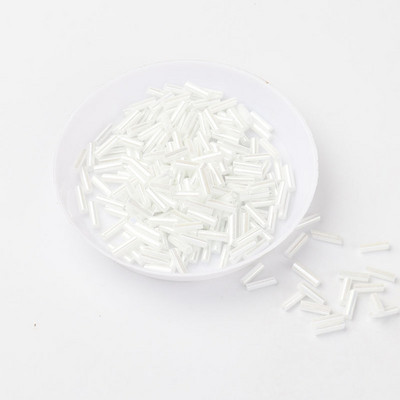 200 τεμ/τσάντα Seedbead Tube 2*6mm Ασημένιος πυρήνας Τσέχικα γυάλινα Seed Bugle Beads Κέντημα με σταυροβελονιά Κοσμήματα DIY Αξεσουάρ ενδυμάτων
