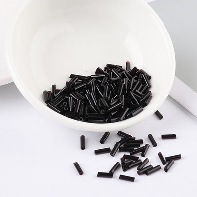 200 τεμ/τσάντα Seedbead Tube 2*6mm Ασημένιος πυρήνας Τσέχικα γυάλινα Seed Bugle Beads Κέντημα με σταυροβελονιά Κοσμήματα DIY Αξεσουάρ ενδυμάτων