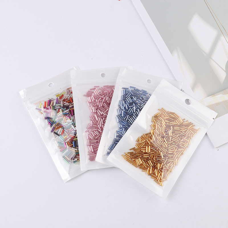 200 τεμ/τσάντα Seedbead Tube 2*6mm Ασημένιος πυρήνας Τσέχικα γυάλινα Seed Bugle Beads Κέντημα με σταυροβελονιά Κοσμήματα DIY Αξεσουάρ ενδυμάτων