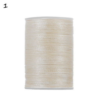 Kuum polüesterniit õmblusmasinale 120 meetrit 0,55 mm DIY käsitöönahast tööriist Vahatatud niit õmblusnööri hulgimüük