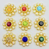 30 gab. jaukta krāsa ar spīdīgiem dimantiem, sveķu ziedi, plakanā mugura, kabošona, piespraužami, matu sprādzes, rotājumi, krelles G33