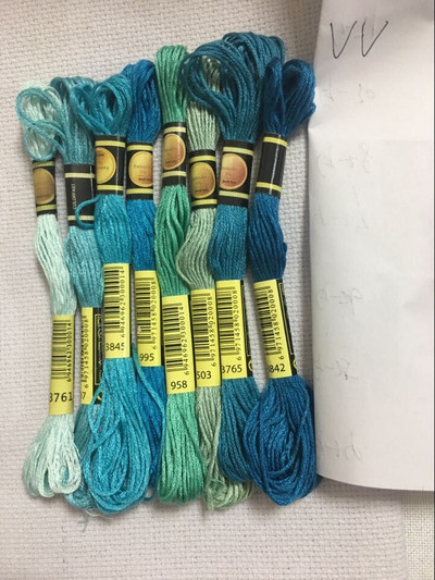 cxc Daugiaspalvis 8 vnt. Panašūs DMC siūlai kryžminio dygsnio medvilnės siuvimo sruogos Siuvinėjimo siūlų siūlų rinkinys „Pasidaryk pats“ siuvimo įrankiai