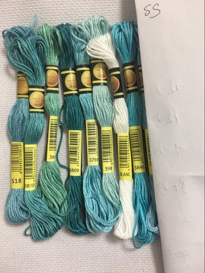 cxc Daugiaspalvis 8 vnt. Panašūs DMC siūlai kryžminio dygsnio medvilnės siuvimo sruogos Siuvinėjimo siūlų siūlų rinkinys „Pasidaryk pats“ siuvimo įrankiai