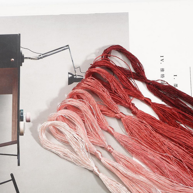 7-8 τμχ/σακούλα Κέντημα μεταξωτό 100% Κλωστή από μετάξι Σπείρα Κέντημα Μικρά ραβδιά Κεντήματος Χεριού Κέντημα Σταυροβελονιά 20μ/τεμ